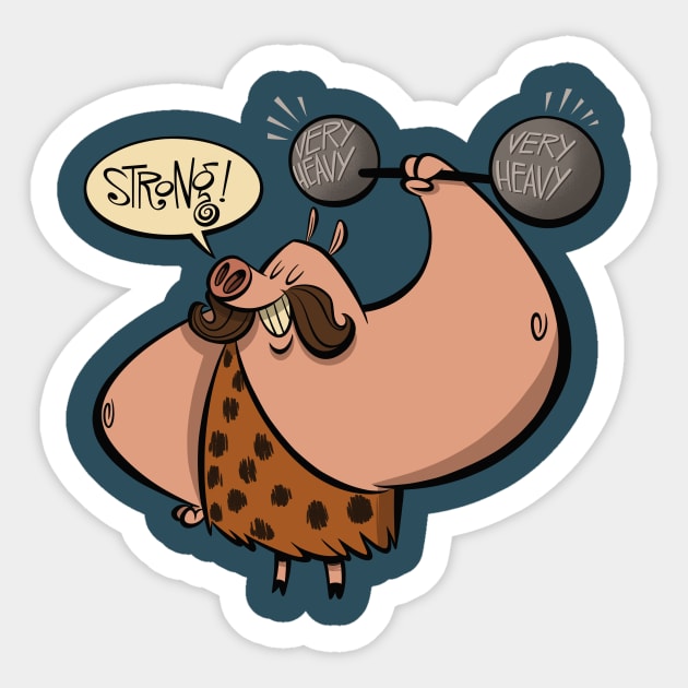 Strong Pig! Sticker by westinchurch